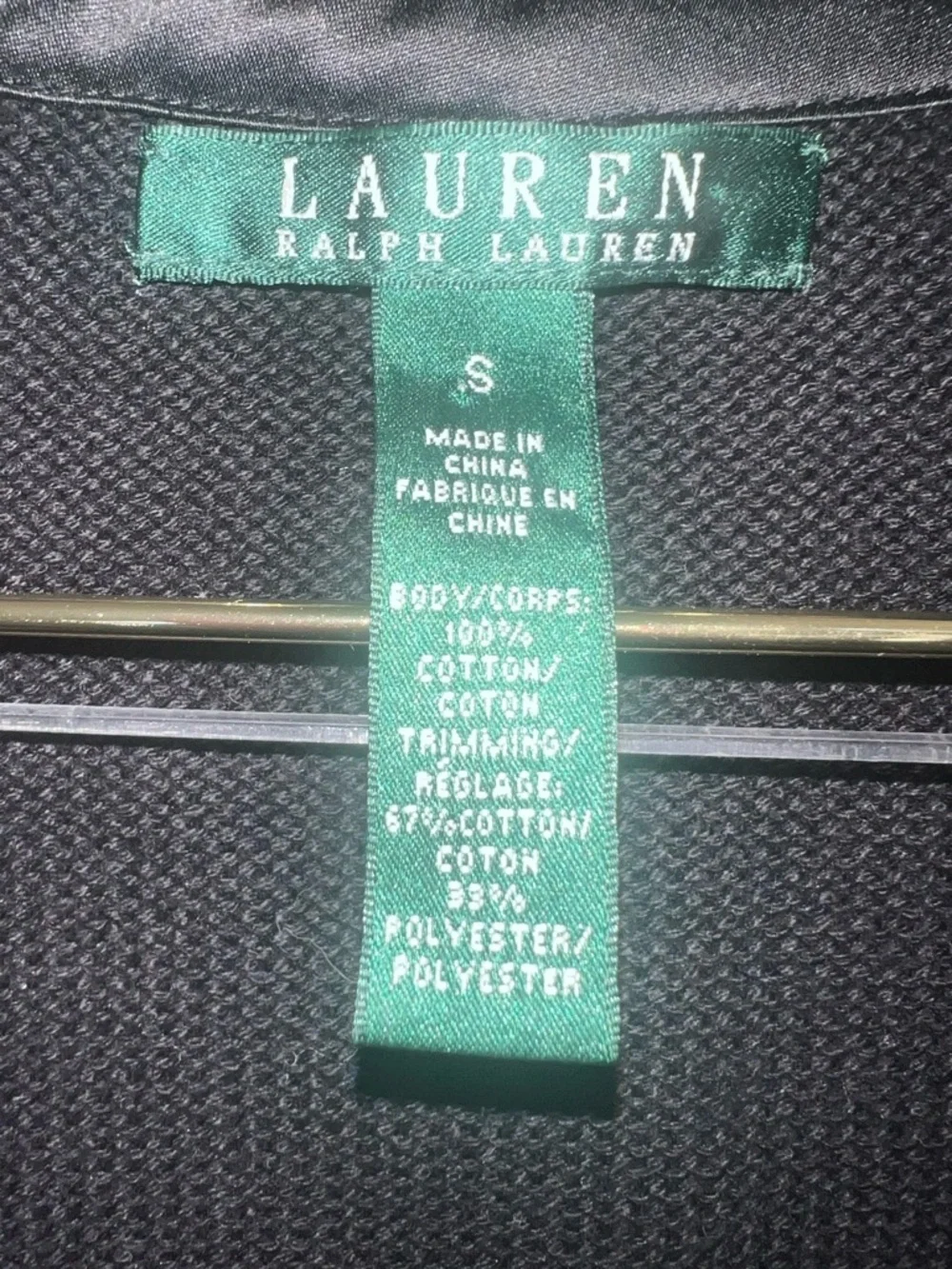 Lauren Ralph Lauren Black Military Knit Jacket Gold Crest Buttons Small - Picture 13 of 15